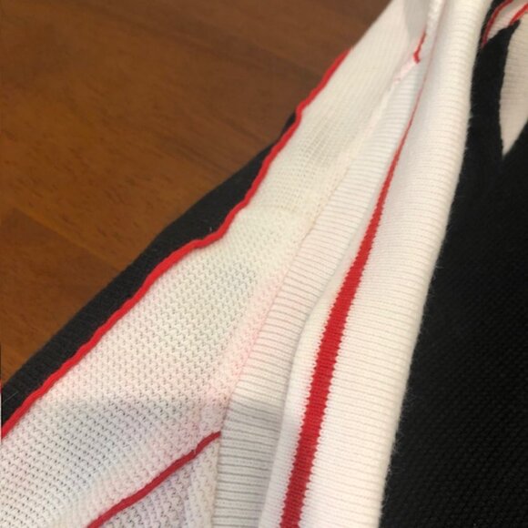 Adidas Vintage Black White Red Polo Shirt Size XXL - Picture 14 of 16